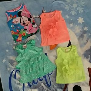 4 cute summer shirts size 12 - 18 months!!
